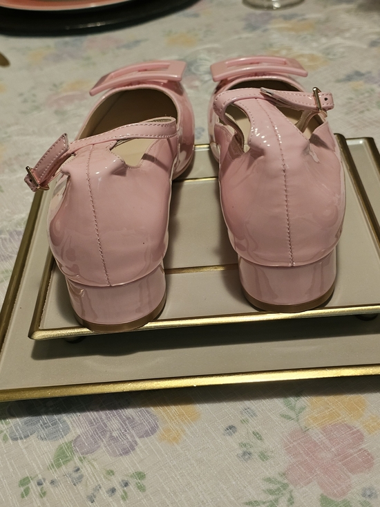Roger Vivier Shoes - Roger Vivier Pink Patent Mary Jane Flats